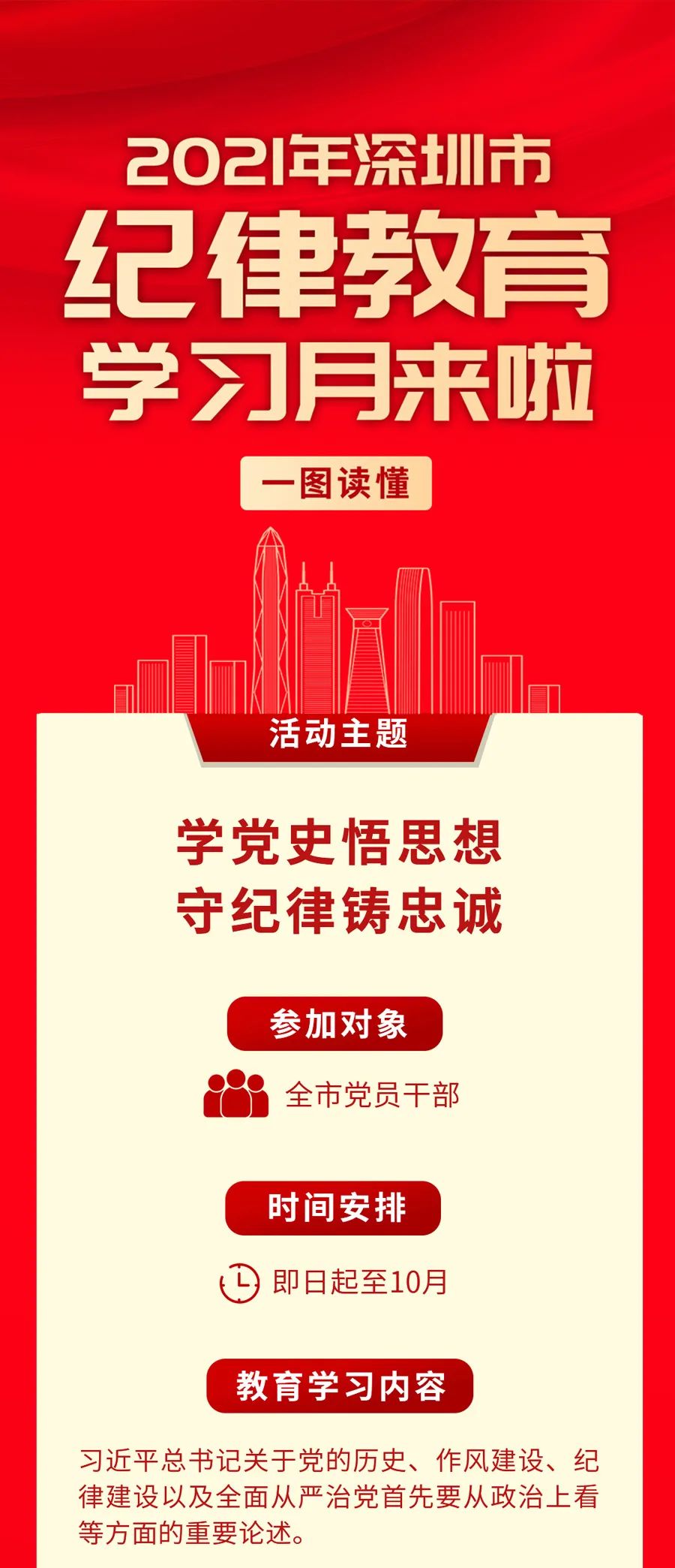 学党史悟思想守纪律铸忠诚2021年全市纪律教育学习月活动启动