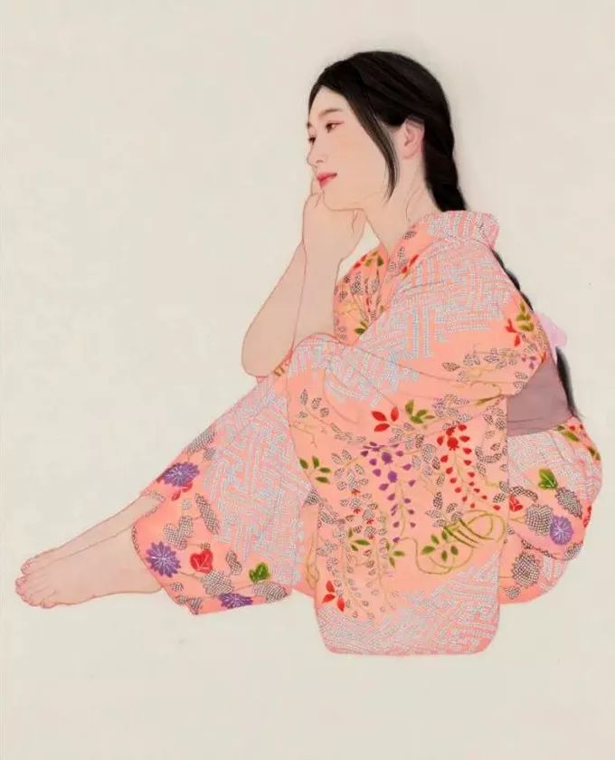 纯净靓绝 日本画家大竹彩奈笔下女性的线条 极富美感 Art艺术共赏 北美生活网