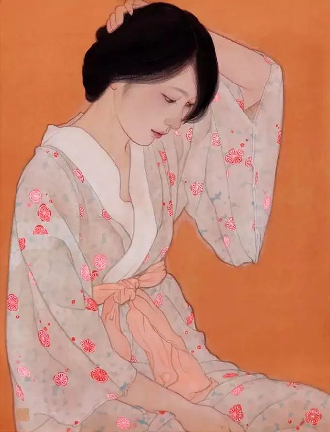 纯净靓绝，日本画家大竹彩奈笔下女性的线条，极富美感|ART艺术共赏 