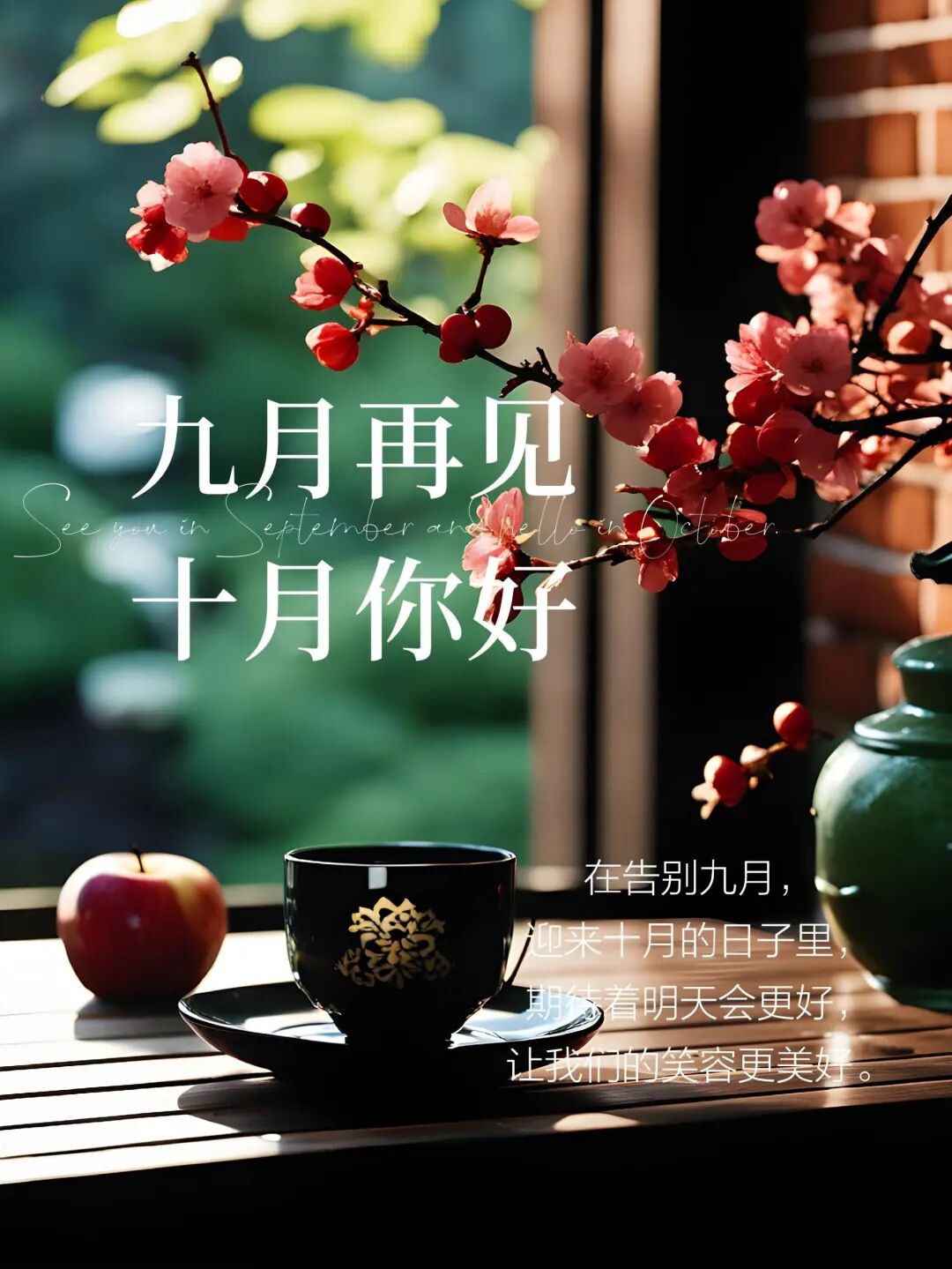 九月再见！十月你好！适合发朋友圈祝福语文案，走心至极！