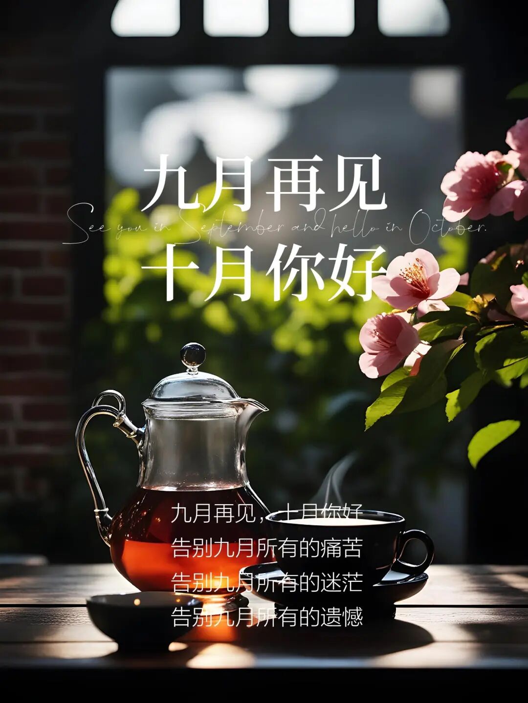 九月再见！十月你好！适合发朋友圈祝福语文案，走心至极！