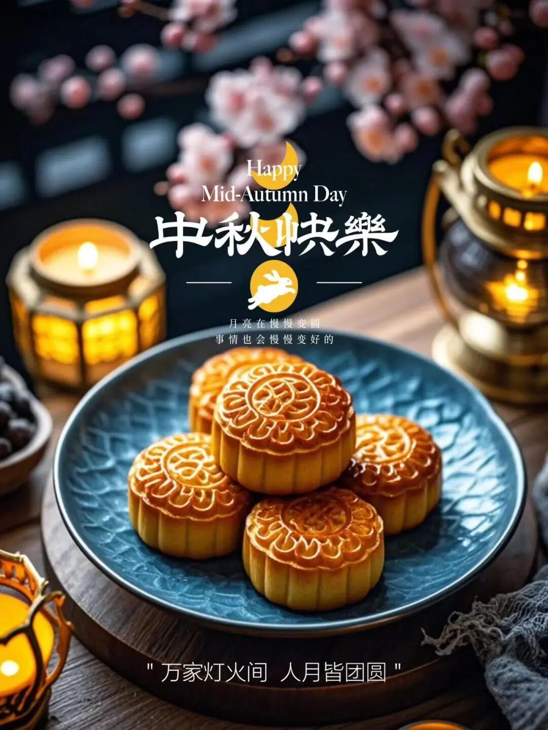 八月十五中秋节朋友圈祝福语专属文案，句句暖心！