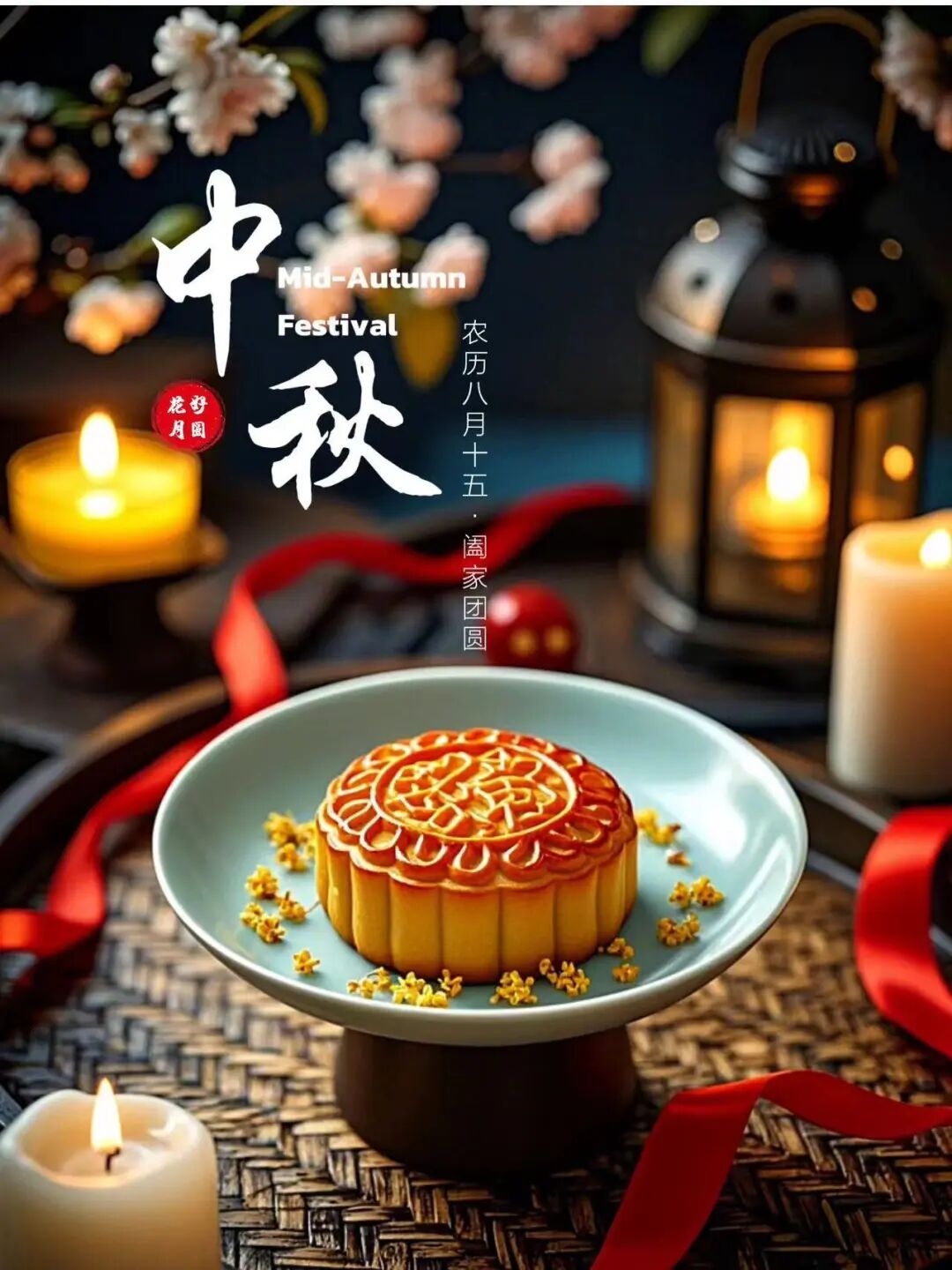 八月十五中秋节朋友圈祝福语专属文案，句句暖心！