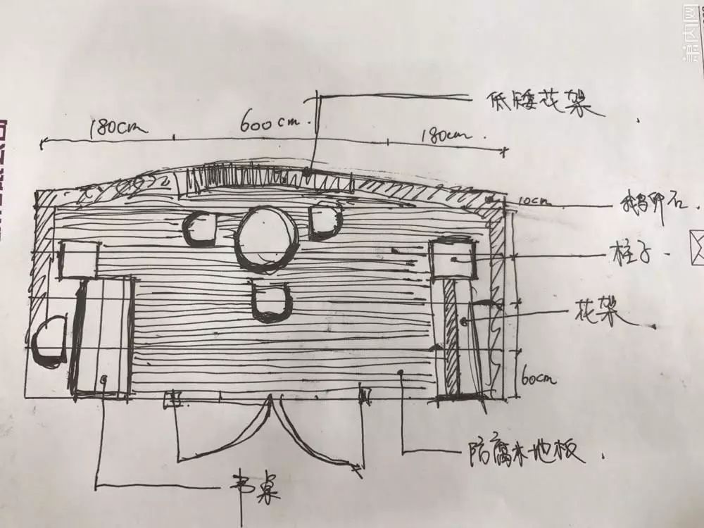 小黄手绘阳台设计图