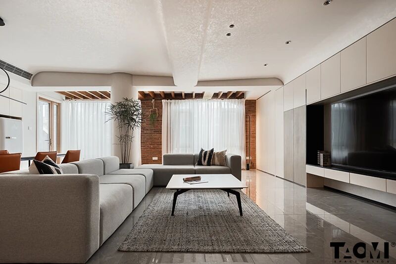 182㎡超强储物家，弧形吊顶+温柔中性色，看了都种草！