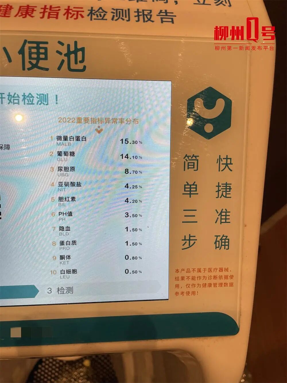 医院尿检仪器怎么卖在商场小便池做的尿检靠谱吗？柳报记者测了，结果……_https://www.jmylbn.com_新闻资讯_第6张