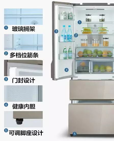 重点推介智慧莅临法式风采美的冰箱bcd436wgpzm