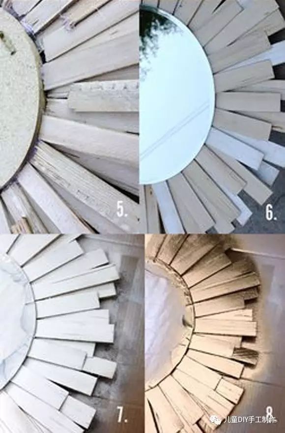 旧物利用 旧木板手工制作精美的装饰镜框