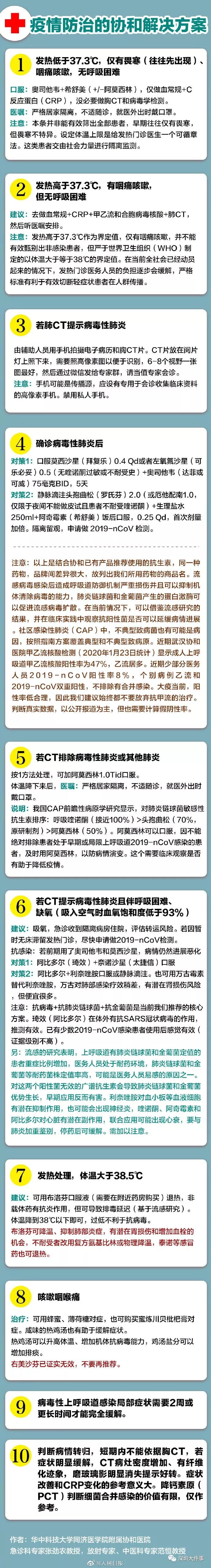 疫情防治的协和解决方案公布！该怎么做？详细解答来了！