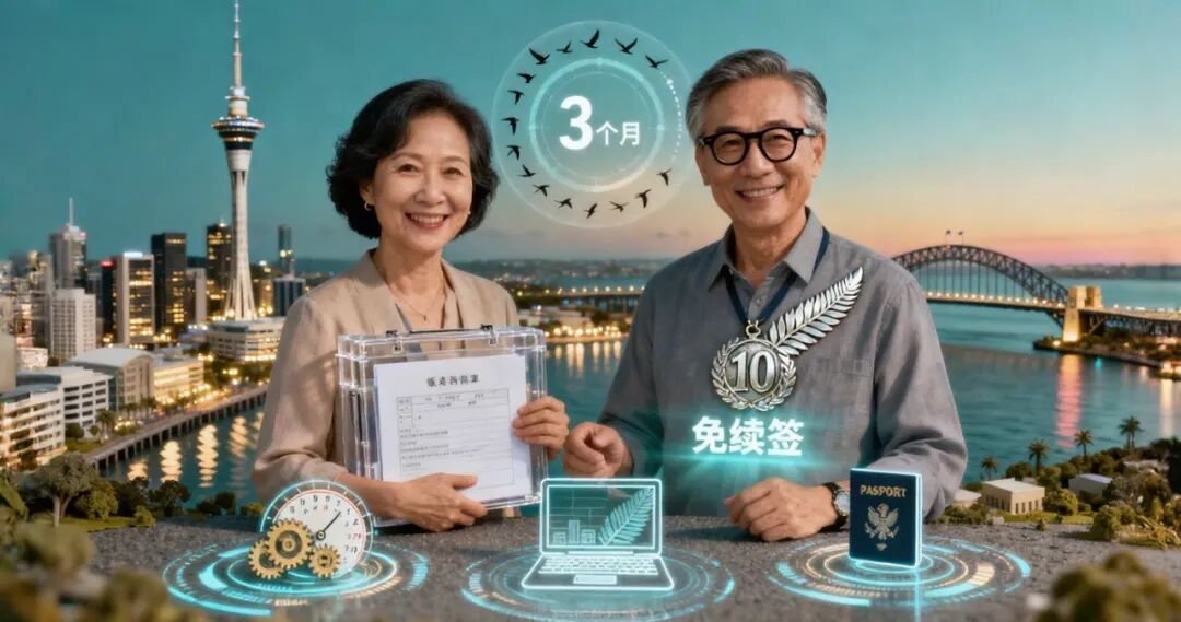 官宣！新西兰移民双新政利好华人：父母 10 年居留免续签（中文材料直审），过境免签 3 个月可办公 + 预审！