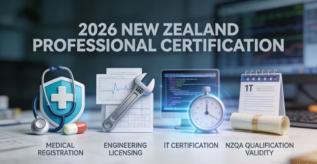 新西兰职业认证卡点破解：2026医疗/工程/IT类职业注册流程+NZQA学历认证时效指南！