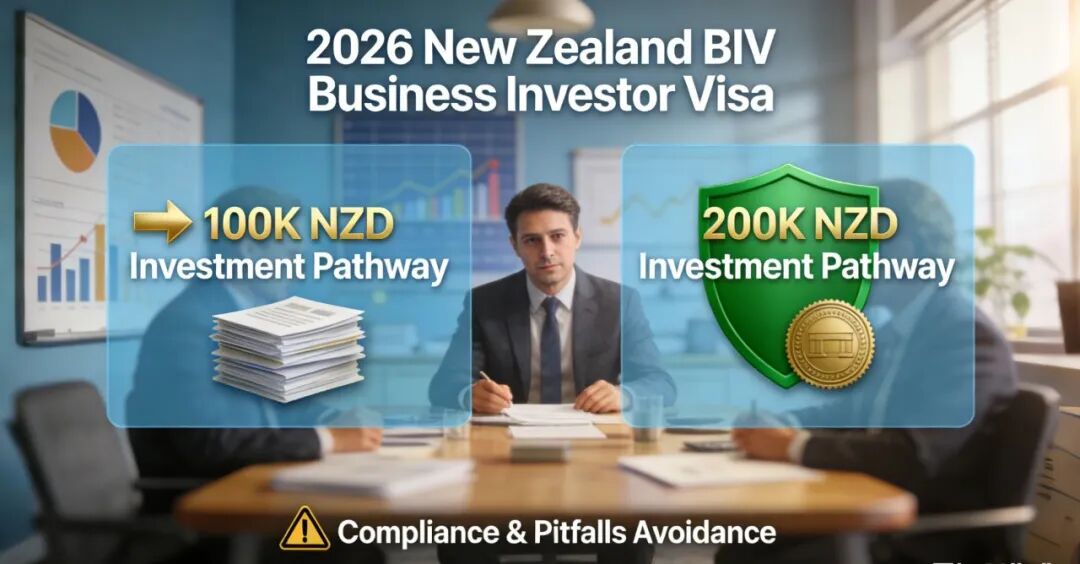 2026新西兰BIV商业投资者签证实操全指南：100万/200万纽币路径+经营合规避坑手册！
