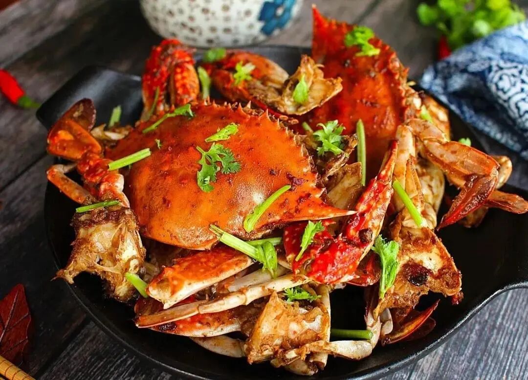 woll弗欧秋天最销魂的一口是肥美的香辣梭子蟹啊