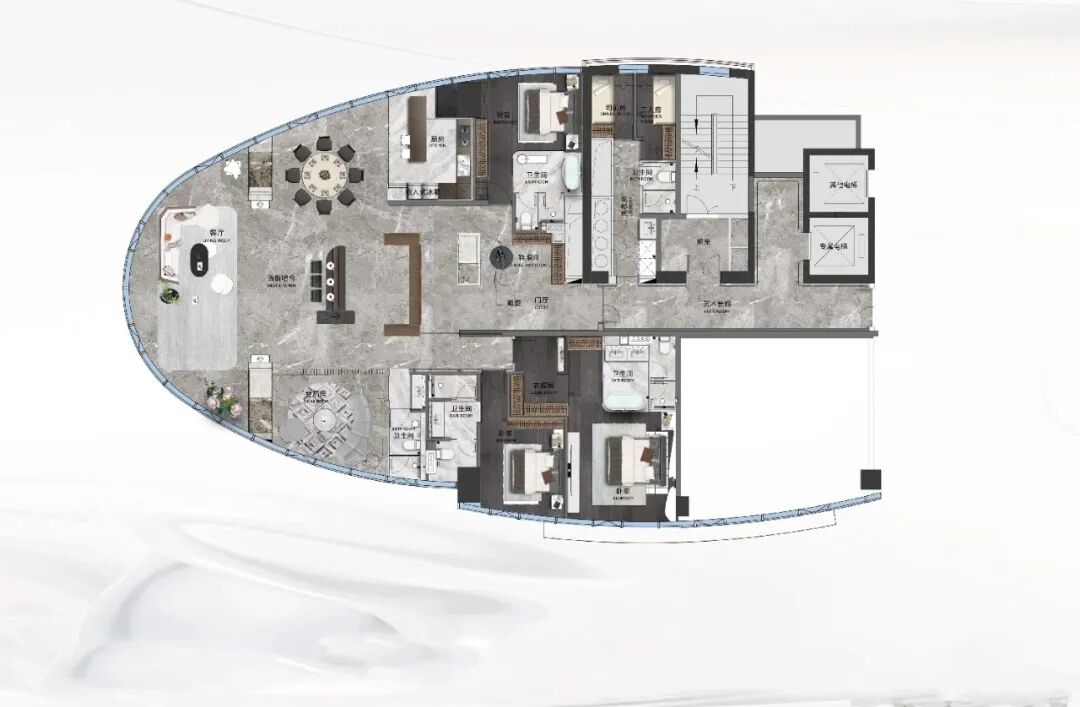 白天鹅壹号主推182-405商业大平层，价格8-13万/平！