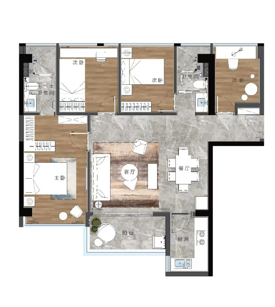 黄埔鱼珠板块中洲紫轩建面39-168㎡
