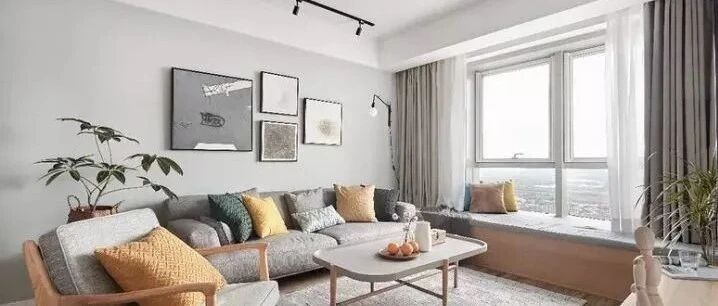 120m²三室北欧，白色搭配木色，经典组合百看不厌