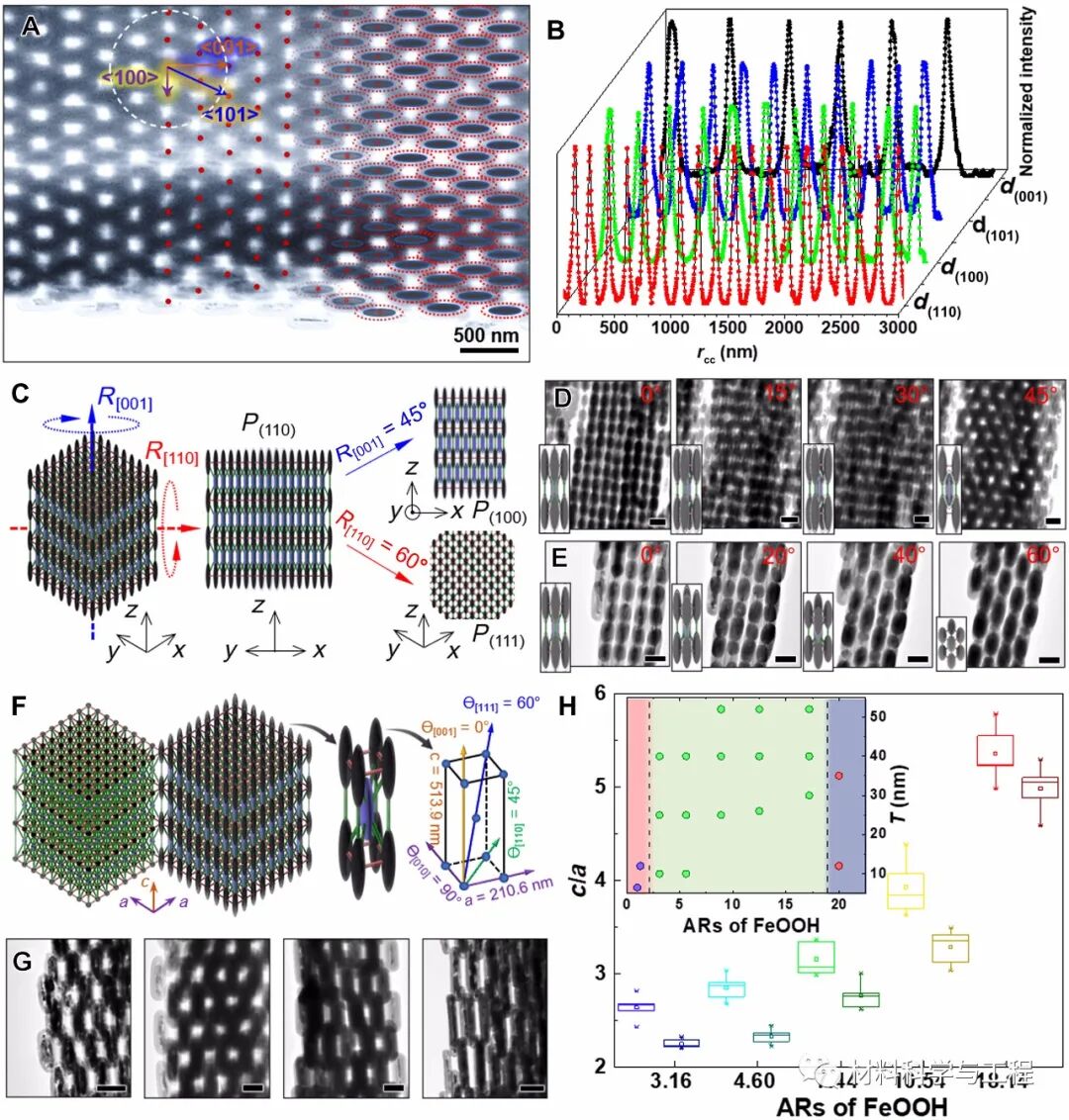 《Science》子刊：耦合形态和磁性各向异性组装四方胶体晶体的图3
