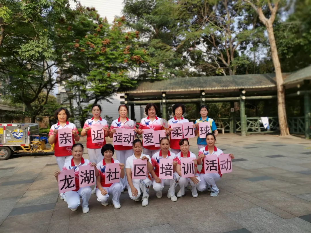 龙湖社区“不忘初心跟党走 全民健身向前行”全民健身之柔力球培训活动