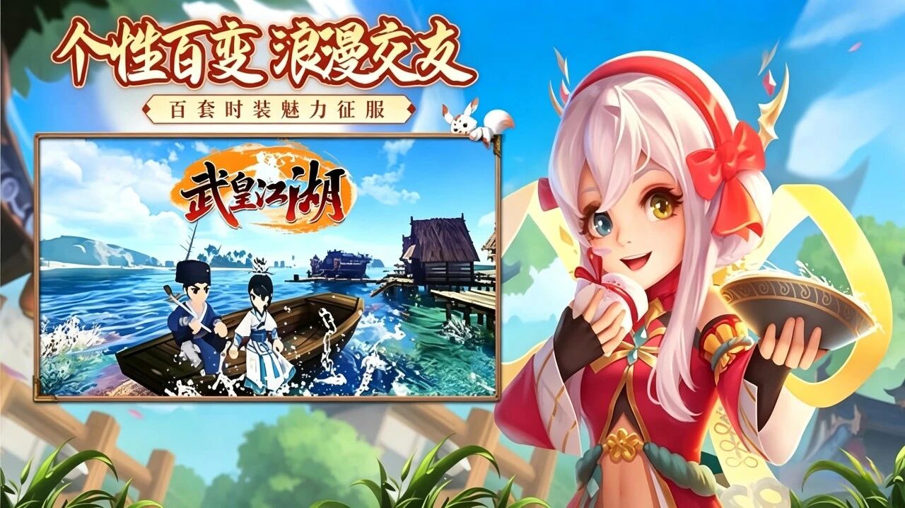 上线送一年金尊卡 + 1000 元宝！武皇江湖 2.0 福利拉满不氪金