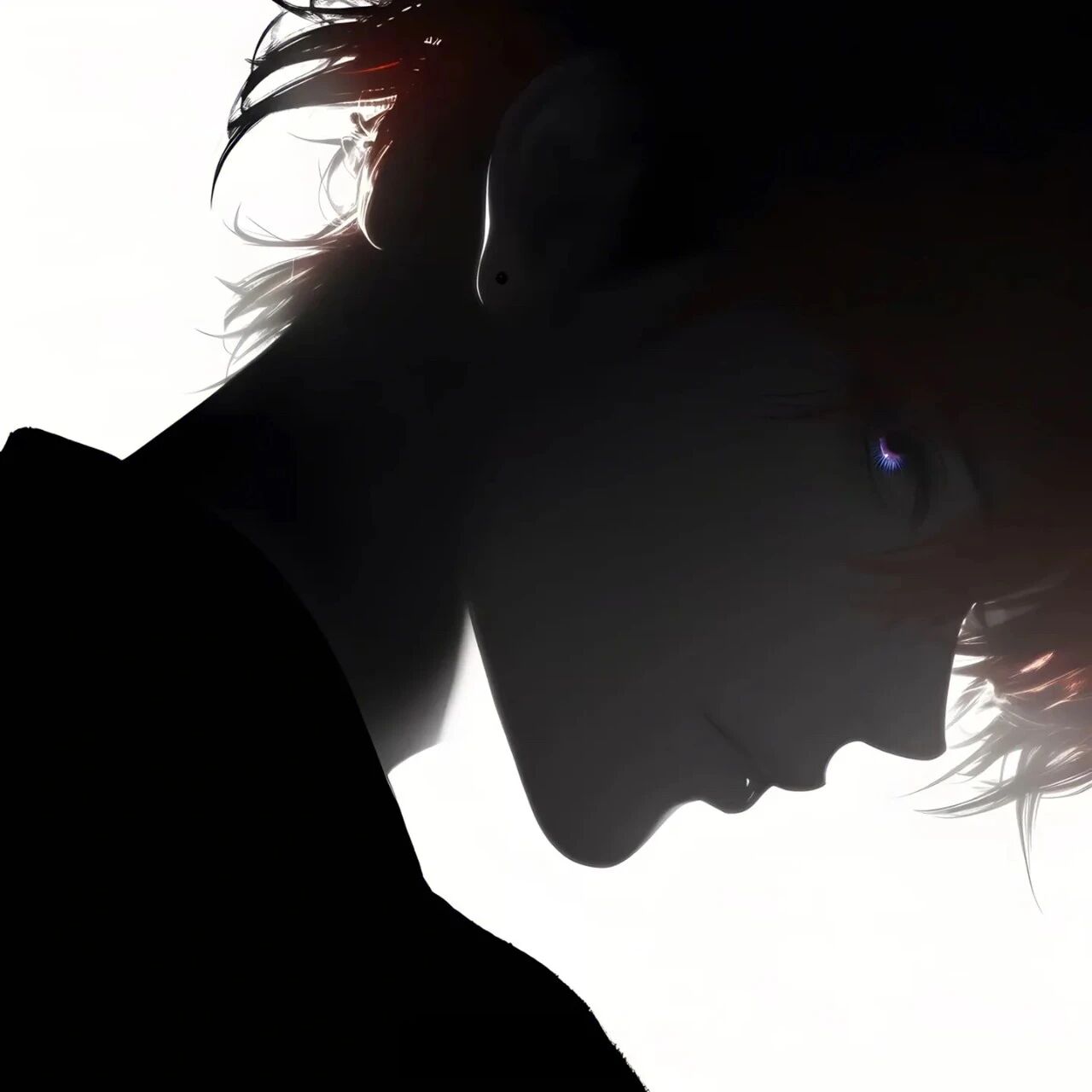 黑白冷酷动漫头像男