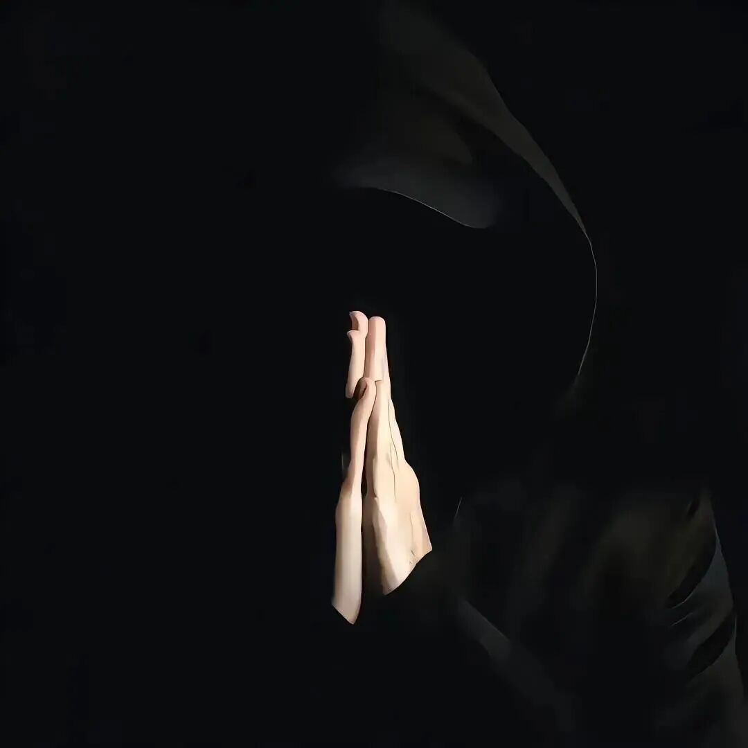 暗黑不露脸男生头像