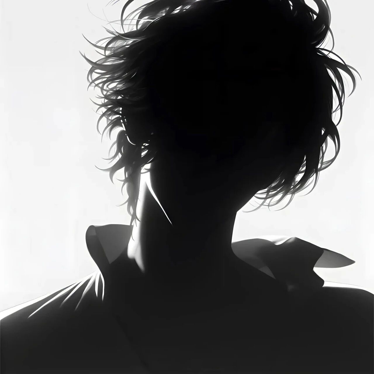 黑白冷酷动漫头像男
