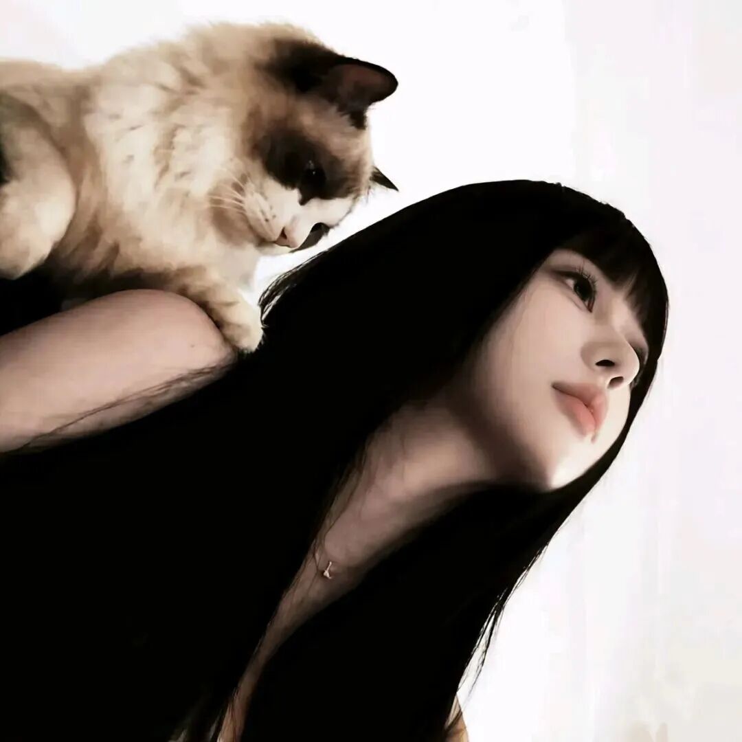okmnhgbvfrdewqdayun抱着猫咪单人真人情侣头像