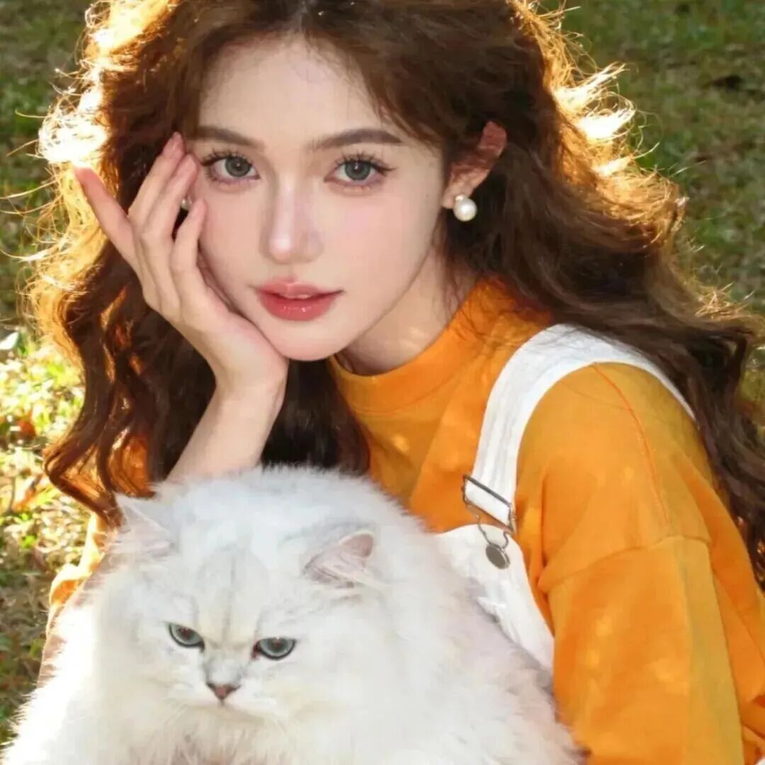 baogbvfrejgweimdayun抱着猫咪单人真人情侣头像