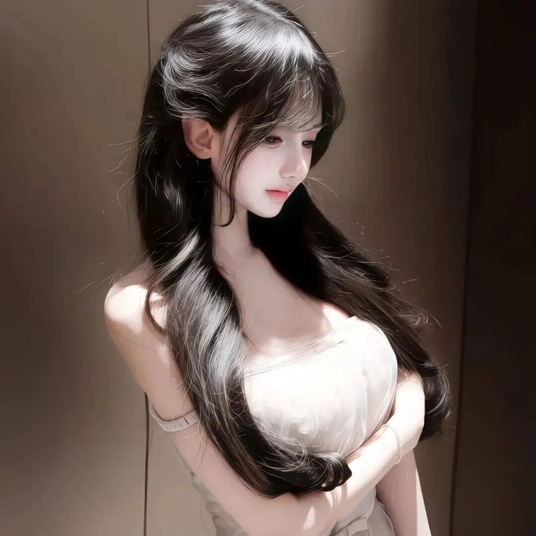 纯欲侧脸女生头像