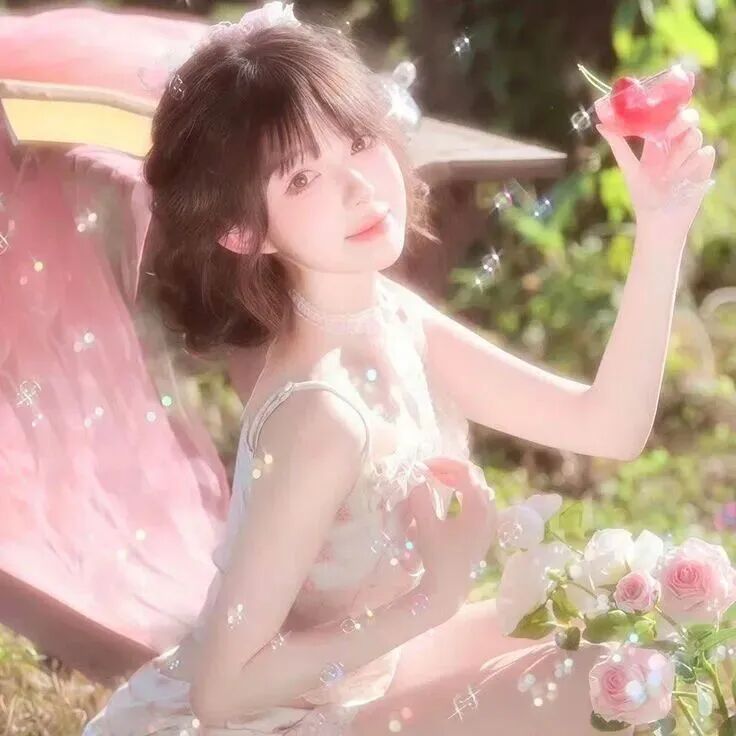 唯美鲜花女生头像
