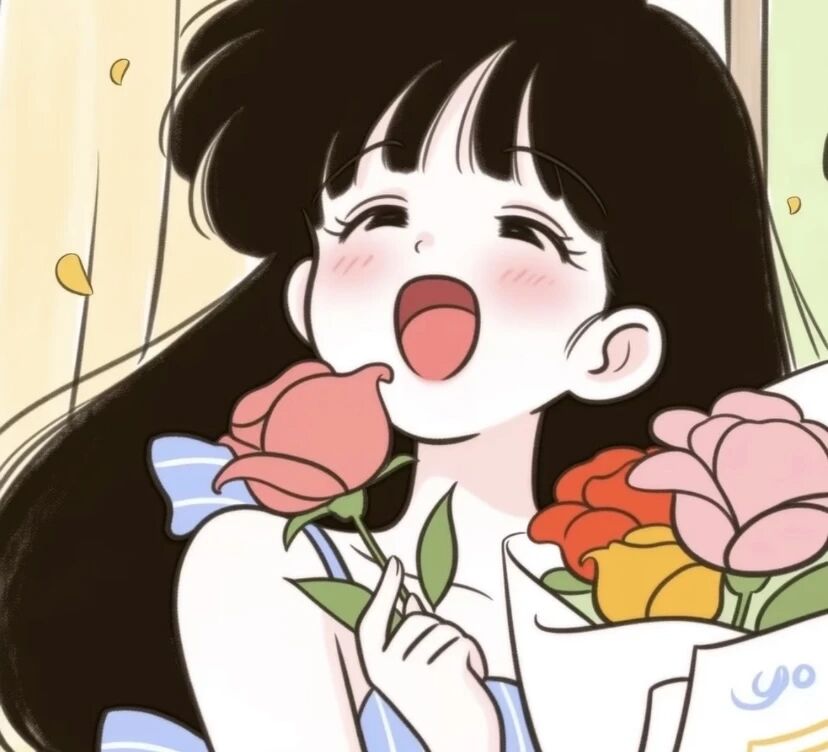 xinhuabytrdshohndayun鲜花手绘情侣头像