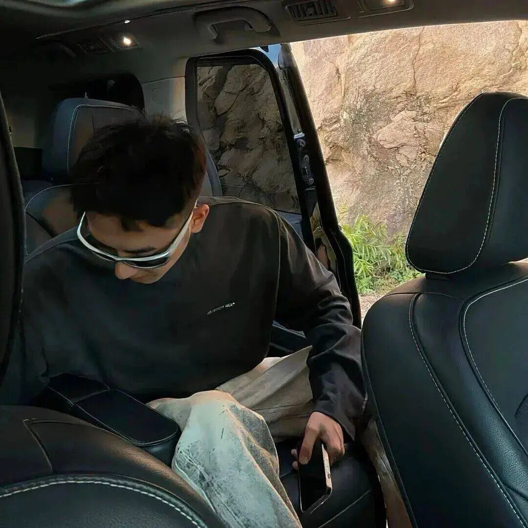 车内墨镜小众不露脸男生头像