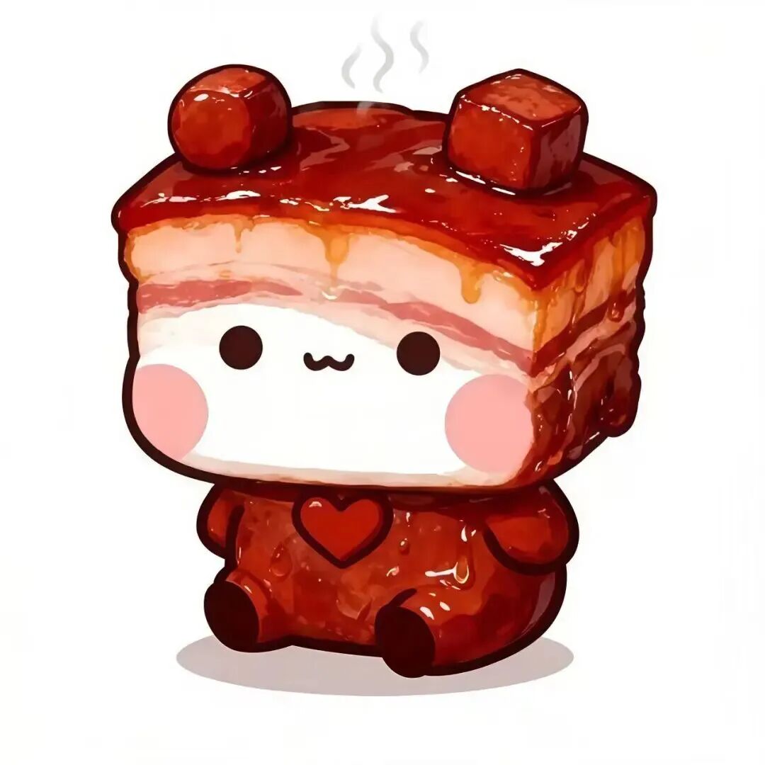 hongshaorounbzyuanliu可爱红烧肉新年卡通情侣头像