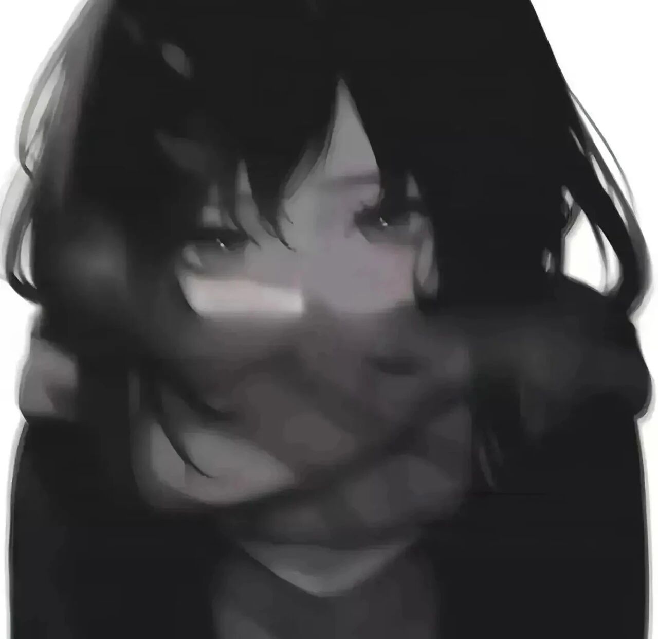 黑白动漫头像女