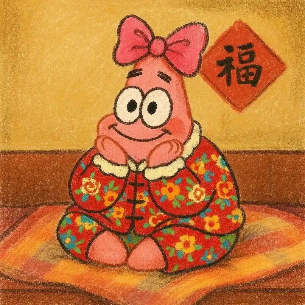 可爱新年派大星卡通头像