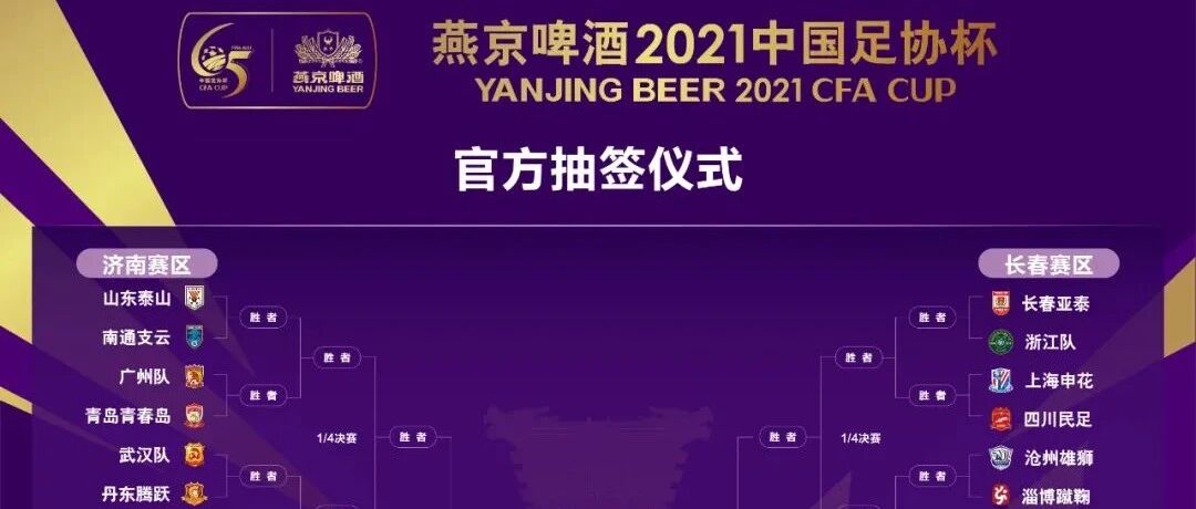 燕京啤酒2021中国足协杯抽签仪式在京举行 32支球队5轮决胜