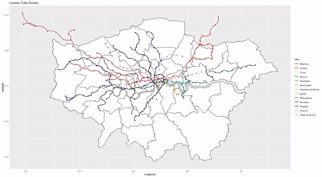 如果倫敦地鐵圖是資料科學家畫的……