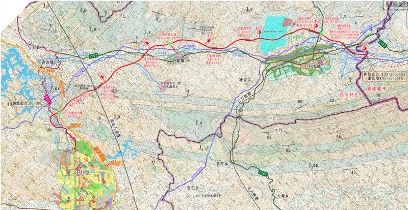 梁平高速公路规划图图片