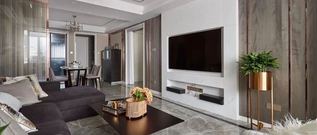 140㎡的复式大宅，大理石地砖高端大气，太喜欢这个颜色搭配了