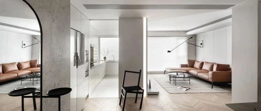 全屋鱼骨拼，开放式书房，设计感十足130平现代三室