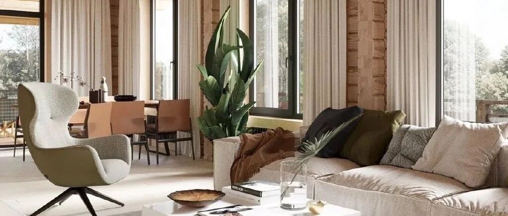 215㎡现代简约风，木头墙温暖自然，以最时尚的方式实现