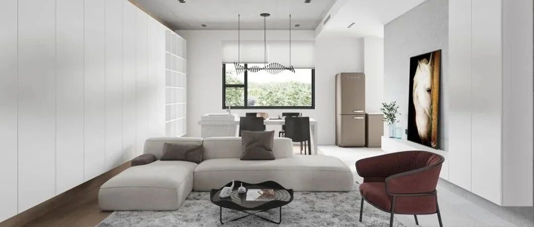 100㎡现代极简风，大胆的设计风格元素，打造慵懒的舒适