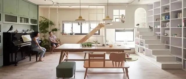 138m²自带游乐场的家，邻居家小朋友来了就不舍得回家了