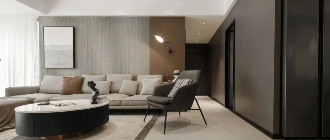 136㎡现代简约风，无主灯的客厅，简约高级，舒适大气！