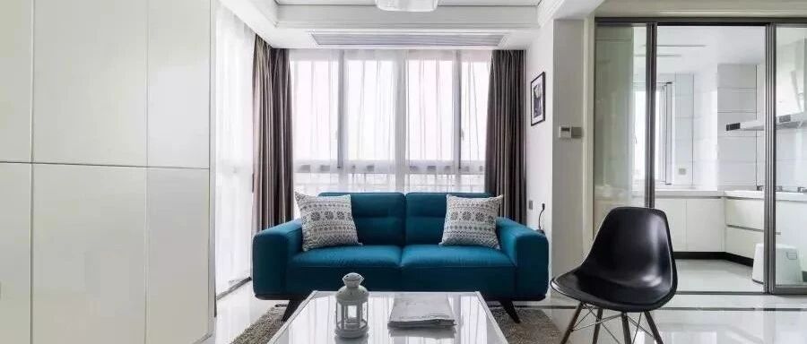 103平的简约风二居室，丁克夫妻的婚房，次卧当成工作室