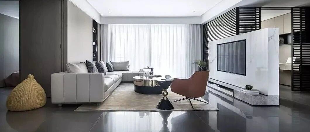 160㎡现代简约，木饰面+黑色百叶，透出优雅高端的温馨感！