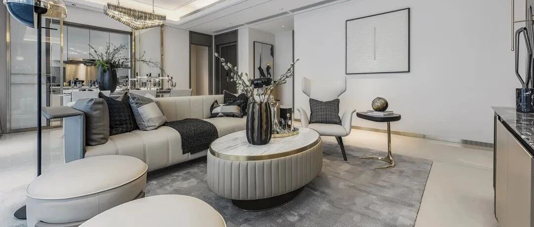 146㎡轻奢公寓，端庄舒适的布置，营造出轻松惬意的情趣居住气息