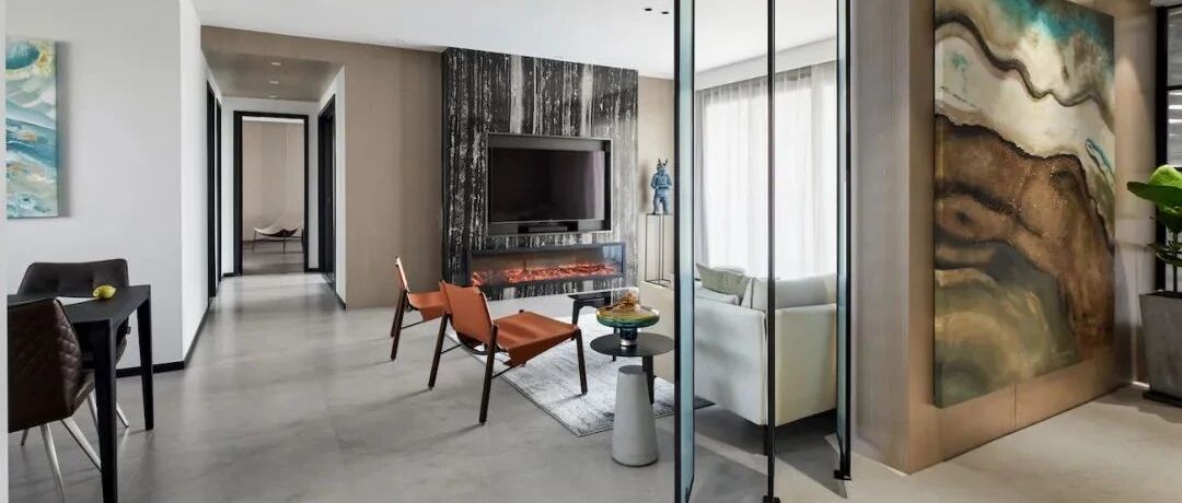 145㎡现代轻奢，书房设计隐形床，展开后秒变客房