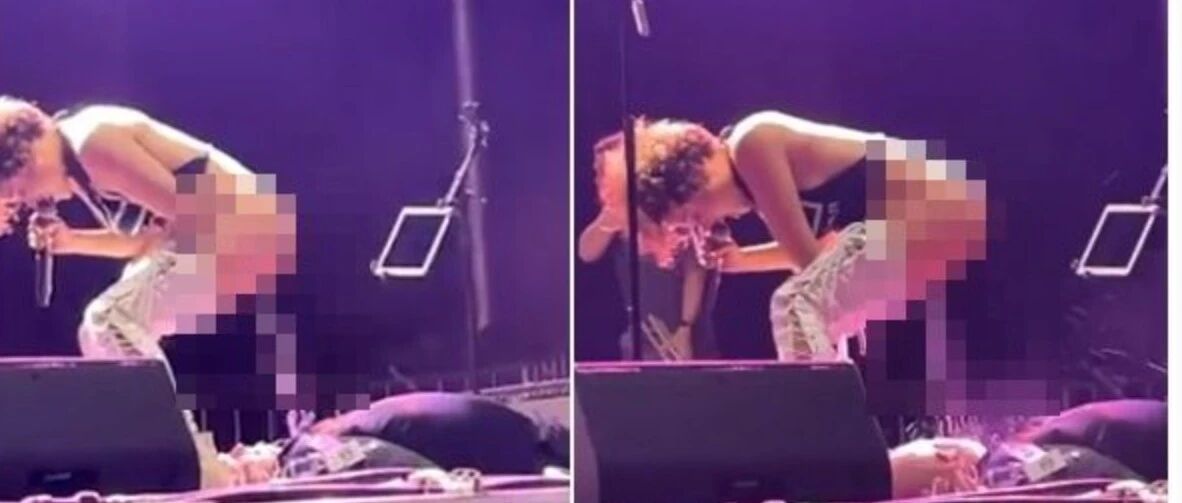 乐队女歌手台上突然脱裤子对着男粉丝的脸小解，网友们彻底吓坏：眼已瞎！