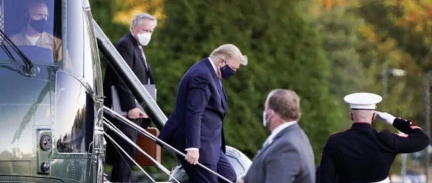 特朗普确诊后首现身